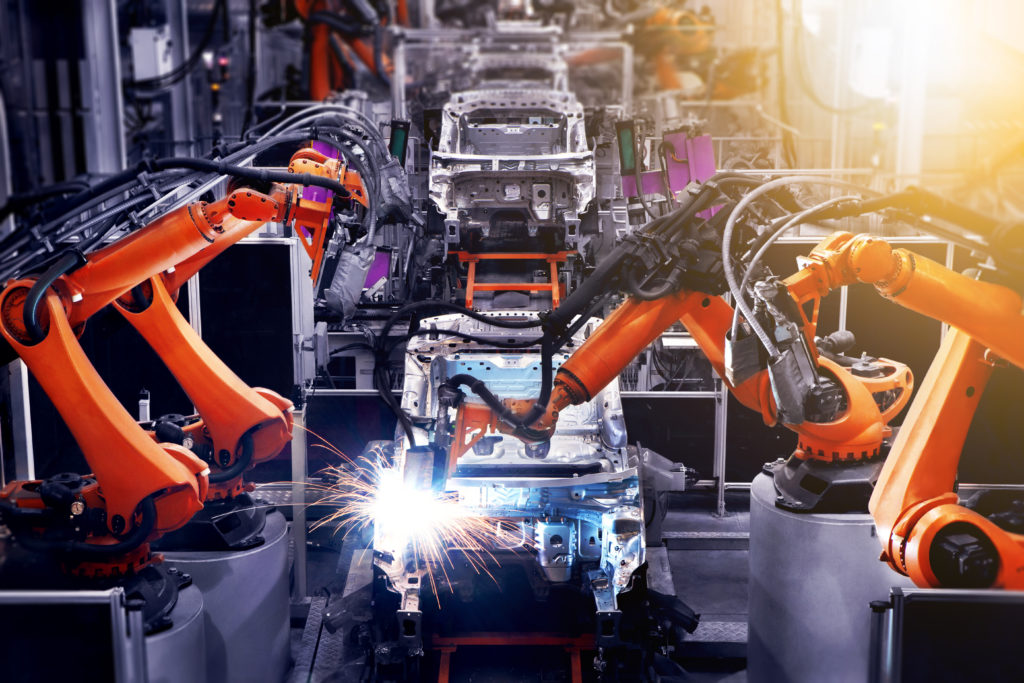 Automotive industry robot work